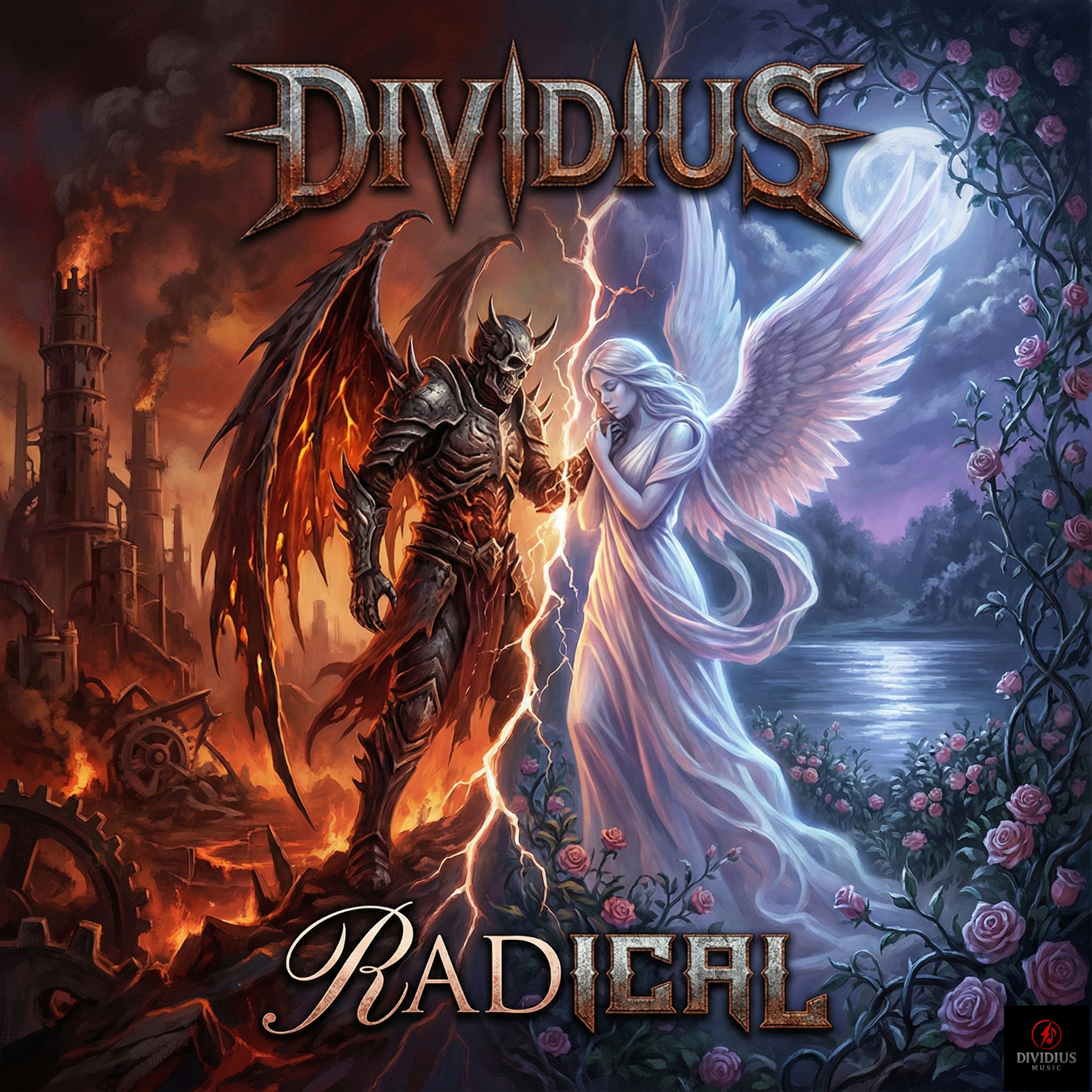 DIVIDIUS - RADICAL Album Cover - New Rock and Metal Album 2025